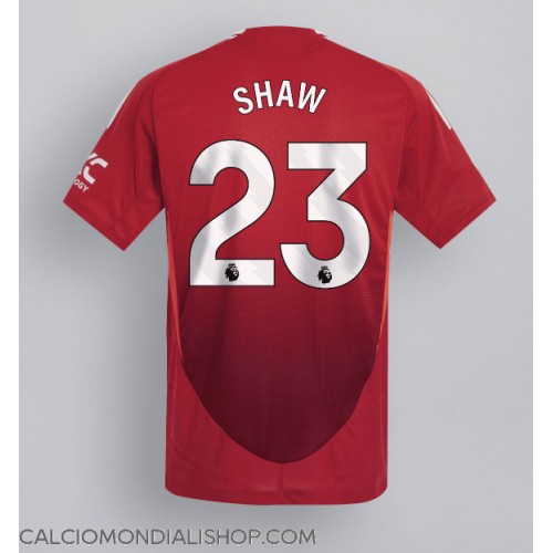 Maglie da calcio Manchester United Luke Shaw #23 Prima Maglia 2024-25 Manica Corta